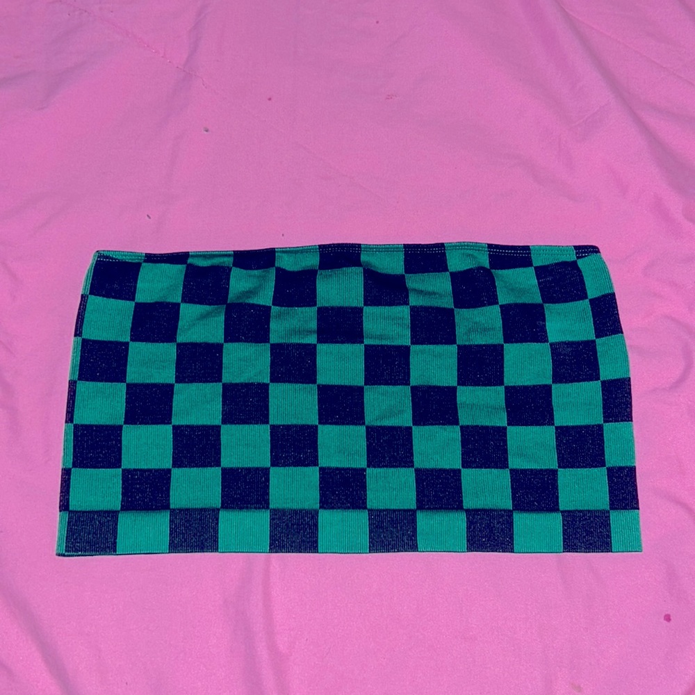 Minecraft Checkers Tube Top Size Medium